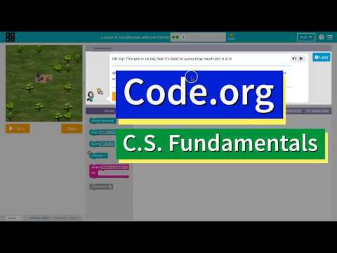 Code.org Conditionals with the Farmer Lesson 13.6 | Tutorial and Answer | Course E