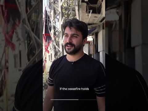 Displaced Lebanese inspect shattered Nabatieh after Israel halts attacks