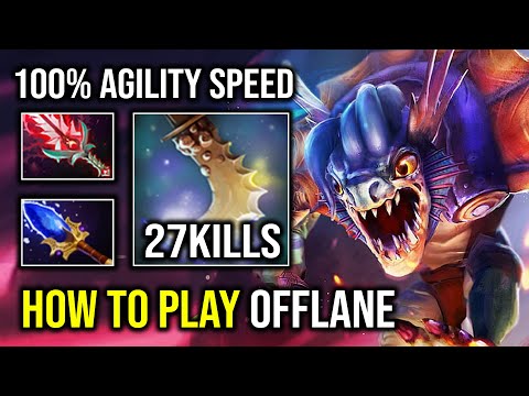 How to Play Offlane Slark Like a Pro 100% Max Agility Buff Crazy Frog Jump EZ MMR Dota 2