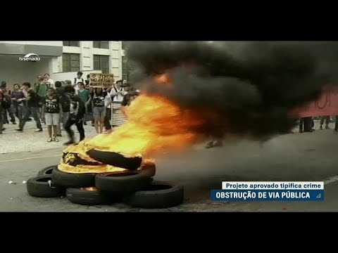 Avança no Senado proposta para criminalizar obstrução de via pública