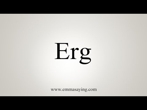 Part of a video titled How To Say Erg - YouTube