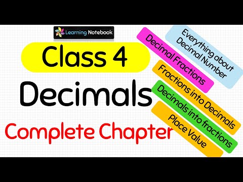 Class 4 Maths Chapter Decimals - Class 4 decimal numbers