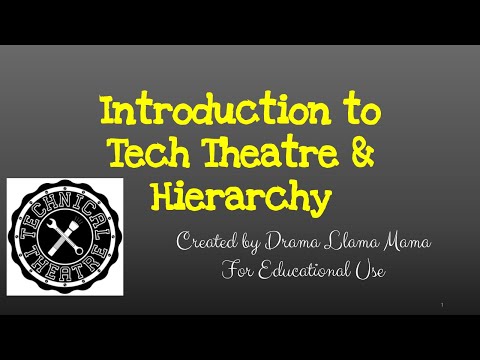 Introduction to Technical Theatre and Theatre Hierarchy