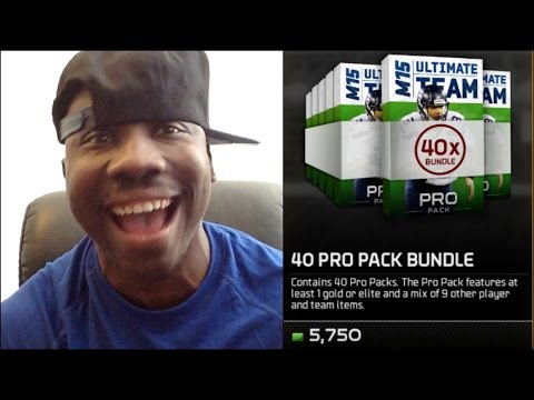 Madden 15 Ultimate Team 40 Pro Pack Bundle Opening - FaceCam Building a Dynasty & Updated Lineup