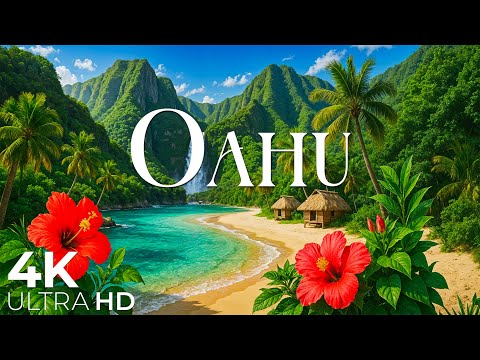 Oahu, Hawaii 4K - Exploring Hawaii's Stunning Beaches and Volcanic Wonders - 4K VIDEO UHD