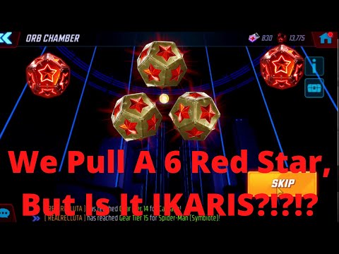 Ikaris Red Star Orb Opening On 3 Accounts - We pull a 6 Red Star?!? - Marvel Strike Force - MSF