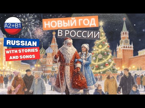 A2–B1 Russian: New Year in Russia 🎄Traditions, Food & Vocabulary + Song 🎶