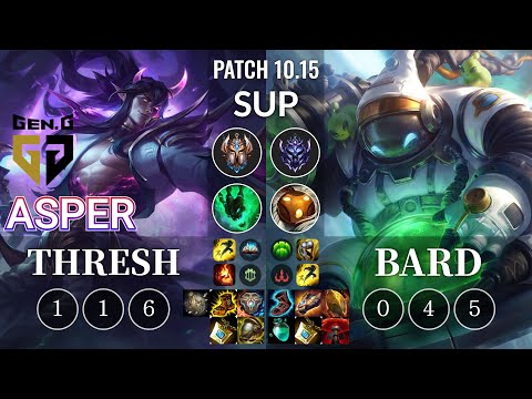 GEN Asper Thresh vs Bard Sup - KR Patch 10.15