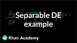 Separable differential equations 2