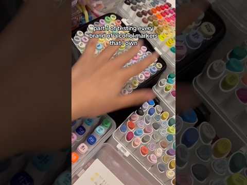 Part 1: Testing EVERY brand of alcohol markers I own from most expensive to cheapest 😳💕✨ #art