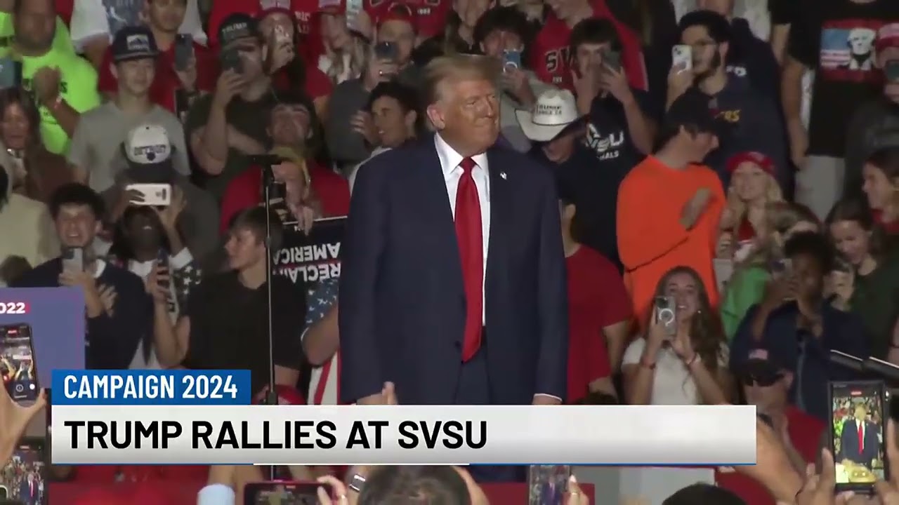 Trump makes campaign stop at SVSU