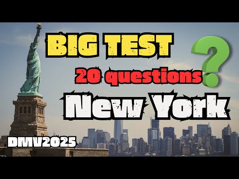 20 questions and answers for the NEW YORK STATE DMV test #dmvtest #dmv2025 #permittest