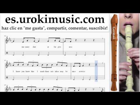 Tutorial de flauta dulce G. Justin Bieber - Sorry Clases Notas Parte#2 um-i927