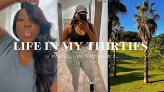 VLOG | Am I being cheap? grocery haul, started back walking, Derm-ray LED & more