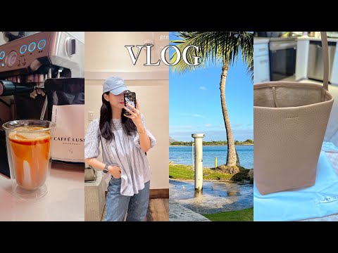 Hawaii VLOG: Eating, Working Out, Home Barista, Matcha Restaurant, Review of The Row Parkback Small