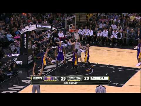 Aron Baynes Highlights Lakers vs. Spurs 12.12.2014 - 2 Points