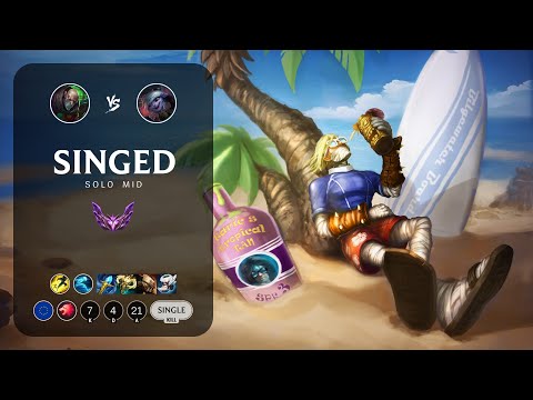 Singed Mid vs Tristana - EUW Master Patch 13.14
