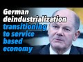 German deindustrialization, transitioning to service based economy