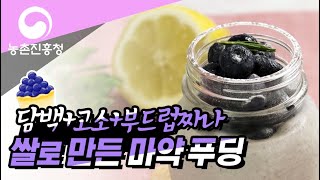 쌀로 만든 영양간식! 꾸덕꾸덕 쌀로 만든 마약 푸딩(feat. 블루베리)