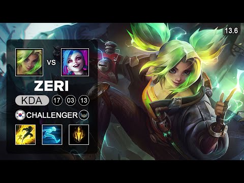 Teddy vs Ruler - Zeri vs Jinx ADC - KR Challenger - Patch 13.6 Season 13