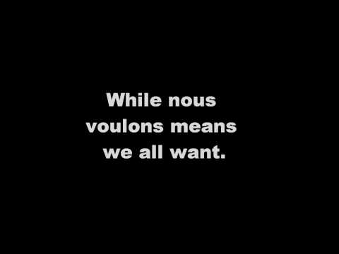 Vouloir Verb French Song