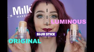 MILK MAKEUP BLUR STICK BATTLE | NEW LUMINOUS BLUR STICK VS ORIGINAL