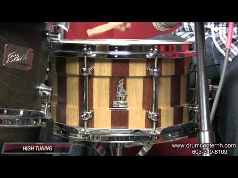 Brady Lemon Scented Gum/Jarrah Hybrid Block Baritone Snare Drum 7x13