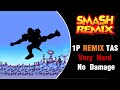 Smash Remix TAS Captain Falcon Noob Saibot Remix Mode Very Hard No Damage