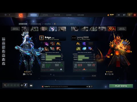 DROW RANGER RAMPAGE VS EMBER SPIRIT EZ MIDLANE PATCH 7.30 DOTA 2