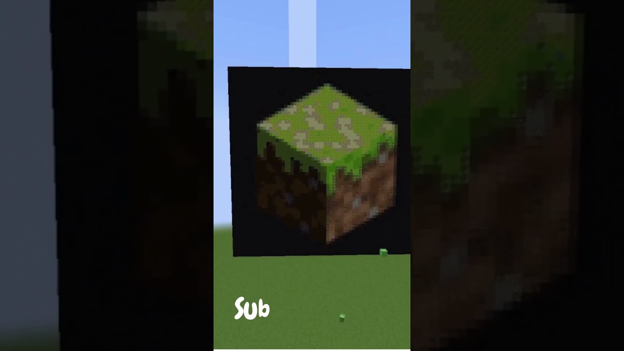 HUGE grass block pixel art!