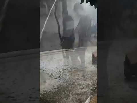 Uma forte tempestade de granizo atingiu o município de Ilicínea, em Minas Gerais