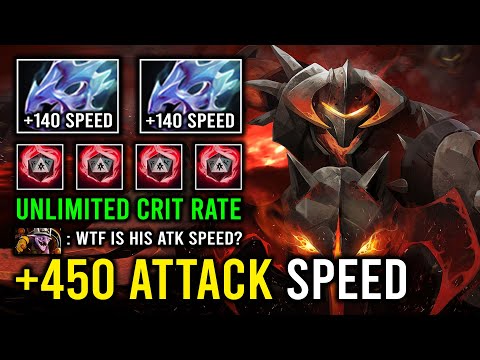 WTF +450 Attack Speed Moon Shard Unlimited Crit Chaos Knight Instant 1 Shot Max Speed Dota 2