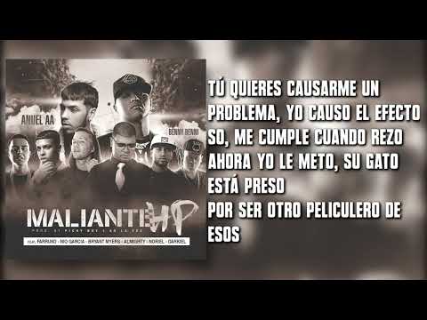 Benny Benni - Maliante HP (Remix) ft. Anuel AA, Farruko, Bryant Myers, Almighty, & Mas (Letra)