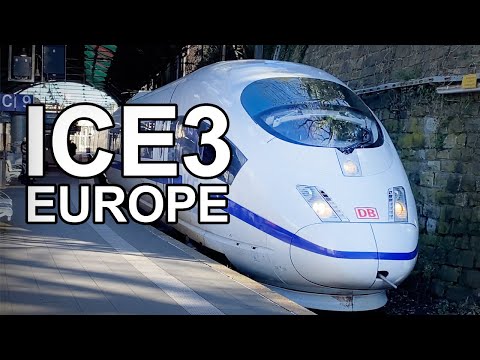 #ICE Europa: 🇪🇺 Europe version of the High-Speed-Train with a blue ribbon at Aachen Central station!