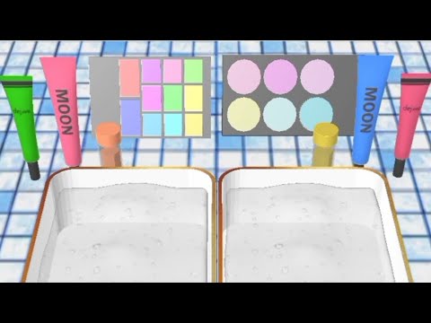 Rainbow neon vs pastel mixing makeup into slime ASMR 🌈 Satisfying slime video