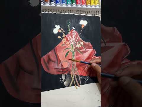 Flower Vase Painting . Water colour . New painting . Prapti .