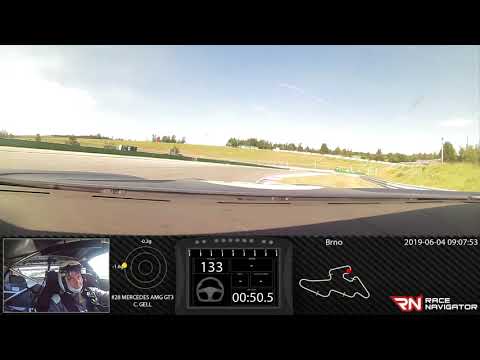 RN #1 Onboard video Brno, MERCEDES AMG GT3, 02:02.346