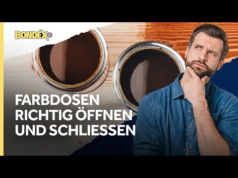 Farbdose mühelos und ohne Beschädigung öffnen und verschließen.