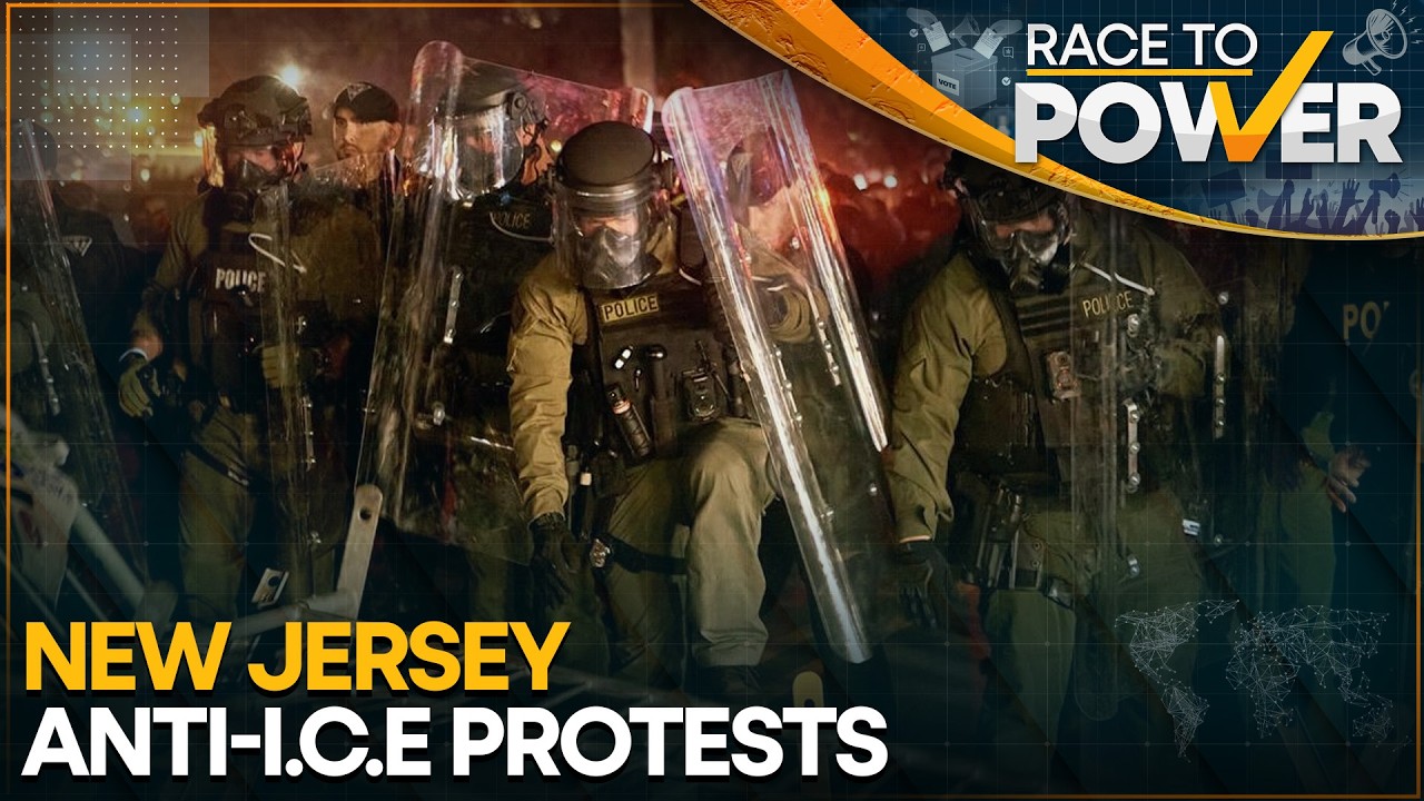 Protests Continue at New Jersey I.C.E Facility | WION | Race To Power