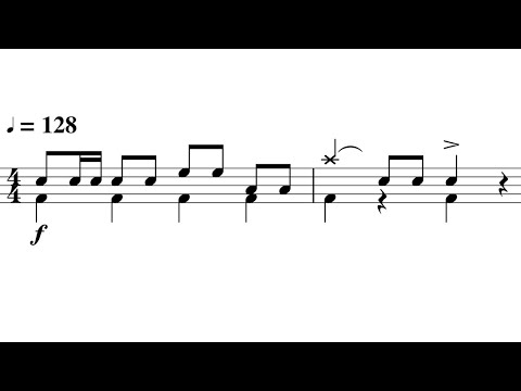 A drum kit solo to practise sight reading 🥁