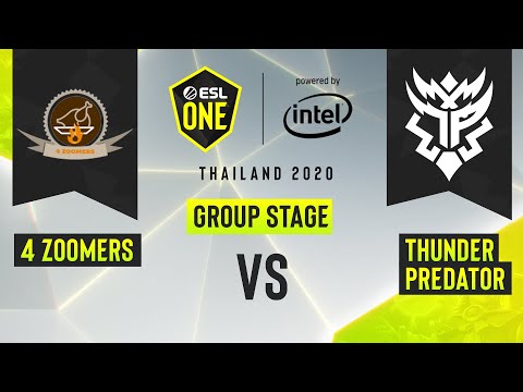 Dota2 - 4 Zoomers vs. Thunder Predator - Game 3 - ESL One Thailand 2020 - Group Stage - AM