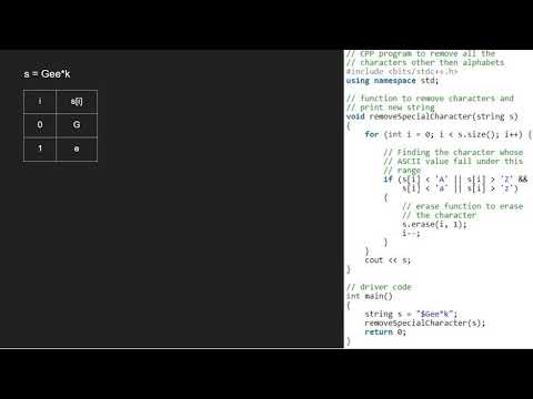 Learn Remove all characters other than alphabets in a string ...