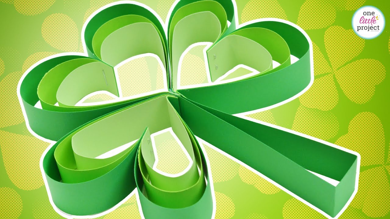 Paper Shamrock | Easy 3D Shamrock Craft for Kids