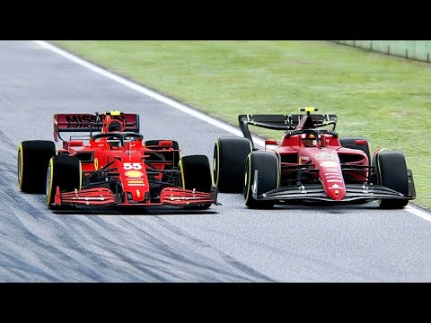 Ferrari F1 2022 F1-75 vs Ferrari F1 2021 at Imola GP