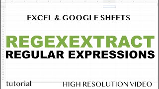 REGEX for Excel & Google Sheets: (REGEXEXTRACT + AI Regex)