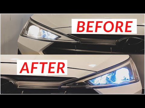2020 Hyundai Elantra Headlights HID to LED swap