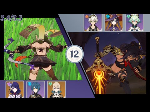 Collei Hyperbloom - Dehya Hypercarry【3.4/3.5 Spiral Abyss】floor 12 full stars clear (9 stars)