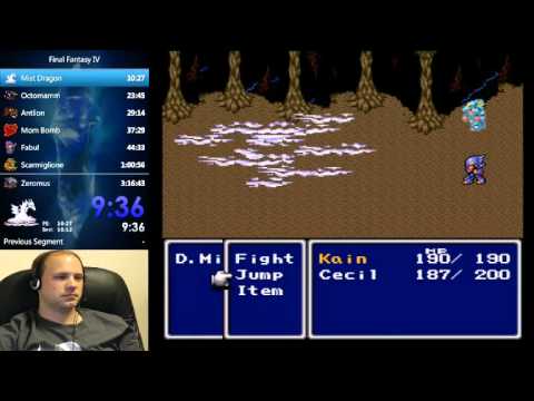 Final Fantasy IV Speedrun (No Stairs Glitch) - 3:15:12