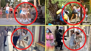 【スロー再生】海外ネキ絶叫！世界中の街角ドッキリ集 | Street prank  Compilation | Scare Prank |