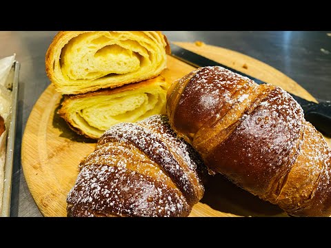 Cornetti brioches.tecnica forse non tanto conosciuta per sfogliare velocemente con meno passaggi.